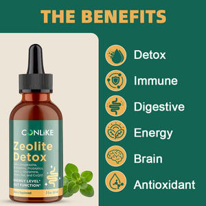 OEM Marca Privada, Gotas <span class=keywords><strong>de</strong></span> <span class=keywords><strong>Zeolita</strong></span> Clinoptilolita <span class=keywords><strong>de</strong></span> Grado Alimenticio Natural, Líquido Oral para Apoyo a <span class=keywords><strong>la</strong></span> Salud y Limpieza Corporal - Product Image 1