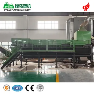 Automatic Plastic Pp Pe Film Bags Grinding And Washing Machine Line Plc Control Recycling System