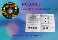 Coffret cadeau BrilliantMagic Deluxe ABS Magic Set avec 25 accessoires de magie de close-up, kit d'instructions DVD, pour les enfants de 5 ans et plus