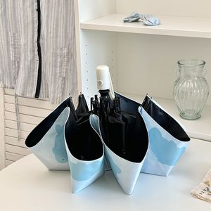 ร่ม UV แบบพับได้3ชั้นลายปลาเล็ก8ซี่โครงร่มออกแบบได้ตามต้องการ - Product Image 2