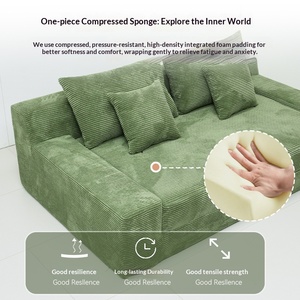 <span class=keywords><strong>Divano</strong></span> <span class=keywords><strong>Letto</strong></span> Reclinabile con Contenitore, Design Moderno per Soggiorno e Camera da <span class=keywords><strong>Letto</strong></span>, Pieghevole in Tessuto Corduroy, Ideale per Piccoli Appartamenti - Product Image 5