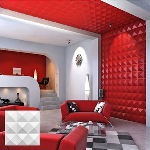Modern 3D Geometrik Ahşap Desenli PVC Duvar Paneli Dayanıklı Su Geçirmez İç ve Dış Mekan Villa Yatak Odası Ev Resepsiyon Salonu Oturma Odası Spor Salonu - Product Image 1