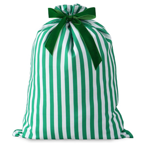 Wholesale Christmas Gift Bag Gingham Canvas Fabric Sublimation Santa Sack for Kids Candy Bags 50x70cm Reusable Moisture Proof - Product Image 1