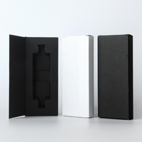 Boîtes d'emballage personnalisables pour flacons de parfum cosmétiques vides (blanc/noir) en carton recyclé avec gaufrage et logo personnalisé