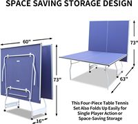 Table de ping-pong pliable moderne IUNNDS en acier, table de tennis de table professionnelle, planche de retour, sport d'intérieur, construction en MDF