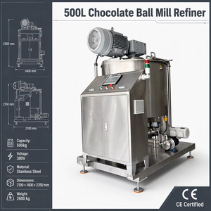 Macchina Raffinatrice per Cioccolato TUORONG Certificata CE, Mulino a Sfere in Acciaio Inox Commerciale - Product Image 2