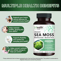 Nouvelles capsules de soins de santé de haute technologie SEA MOSS pour l'anti-âge, l'augmentation de l'énergie cellulaire, l'amélioration de la vitalité, complément alimentaire à base d'algues marines