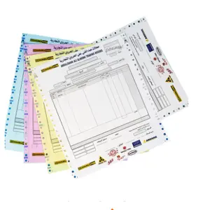 Livre de commandes de vente personnalisé reçu facture 1 2 3 4 5 6 plis 9.5x11 pouces Ncr papier autocopiant continu pour ordinateur