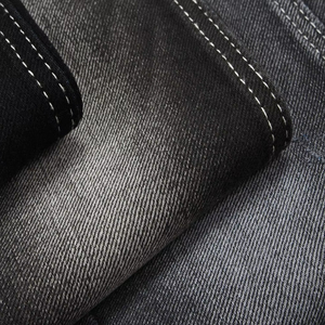 Tela vaquera de sarga grande para hombre, color negro, con azul en el reverso - Product Image 1