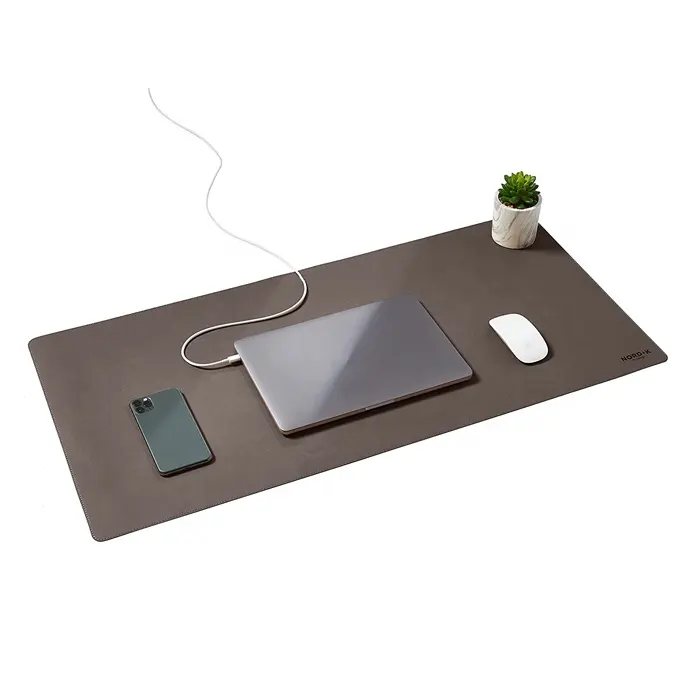 Large Computer Desk Mat Eco-friendly Cork Desk Cover 32" x 12" Waterproof Leather Desk Writing Mat Mouse Pad