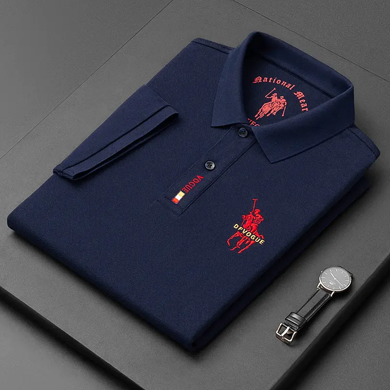 Werkspreis Polyester-Baumwolle benutzerdefiniertes Logo gedruckt Herren-Polo-T-Shirt Herren-Polo-Shirts Großhandel