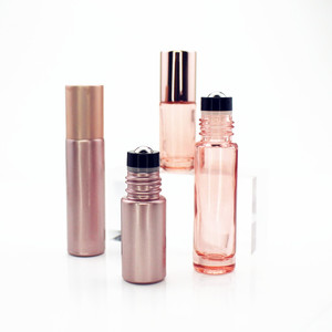 Botella de Vidrio Roll-on a Prueba de Luz de 5ml 10ml, Color Oro Rosa, para Decantar Aceites Esenciales y Perfumes, Envase Cosmético Vacío - Product Image 3