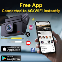 Caméra embarquée CV050-4G LTE version globale avec streaming multimédia 2K+720P, WiFi, SOS, aide à distance, 128 Go, surveillance de stationnement