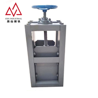 Válvula de Compuerta de Cuchilla Neumática Eléctrica Manual Deslizante de 150 lb DN500 con Asiento de EPDM y Marco de Hierro Fundido de Puerto Cuadrado para Descarga de Colector de Polvo
