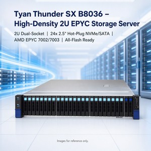 Nouveau serveur en rack <span class=keywords><strong>Tyan</strong></span> B8036, prend en charge 24 baies de 2,5 pouces, processeur AMD, stock important - Product Image 1