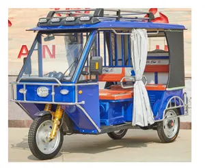 Rickshaw eléctrico Tuk 6 para pasajeros, triciclos motorizados de tres ruedas, Largo Alcance de 130km, proveedor de China