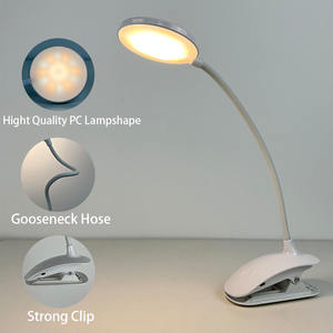 Mini lampe de lecture de <span class=keywords><strong>livre</strong></span> Rechargeable, gradation en 3 étapes, blanc Flexible, Clip <span class=keywords><strong>facile</strong></span> à lire, lampe de bureau à Led avec pince - Product Image 2