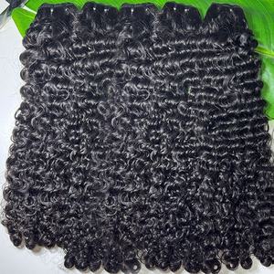Drop Shipping Burmese Curly Double Weft Vietnamese Raw <b>Hair</b> Virgin Single Donor Stylish Burmese Curly <b>Style</b> - Product Image 2
