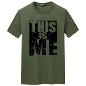 Magliette estive Casual questa è <span class=keywords><strong>Me</strong></span> T shirt stampa lettera a maniche corte per abbigliamento uomo Oversize traspirante O collo - Product Image 5
