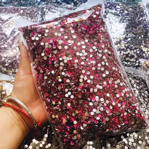 All'ingrosso della fabbrica 1KG SS6 Hotfix Strass ferro su Strass Hot Fix Strass alla rinfusa per la decorazione di gioielli