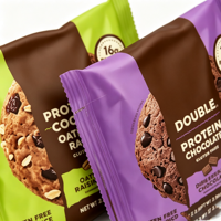 Sachet en plastique thermoscellé personnalisé avec impression sur le dos pour l'emballage individuel de biscuits, de gâteaux et de snacks