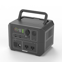 Station d'alimentation solaire portable 600W 110V pour extérieur avec onduleur à onde sinusoïdale pure et compatibilité panneau solaire