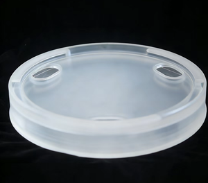 Yüksek Saflıkta %99,99 Delikli Kuvars Cam Levha Özelleştirilmiş Şeffaf Kuvars Fırın Kapağı - Product Image 6