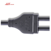 LLT 3pin 1 salida 2 divisor plástico IP67 impermeable potencia eléctrica Y rama Cable adaptador conector