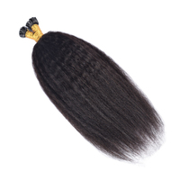 Extensions de cheveux Remy à pointe plate 100% naturels vietnamiens, 16-24 pouces de long, postiche de luxe tissé à la main pour femmes, noir naturel