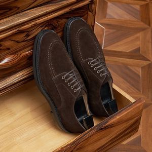 Chaussures décontractées de printemps-été pour hommes, style britannique, à bout carré, Derby à lacets, antidérapantes, respirantes, en cuir Valentina - Product Image 2