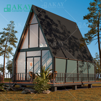 Airbnb Modulaire Triangulaire Casas Prefabricadas Triangle Toit Modulaire Préfabriqué Acier Cadre Maisons Villa Maison Contenant Tiny House