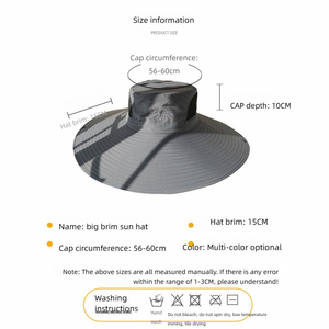 Sombrero de protección de verano para la cara, parasol para escalada, sombreros para hombre, sombrero de cubo transpirable de secado rápido de ala grande - Product Image 5