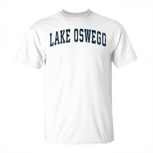 T-shirt premium blu navy vintage Lake Oswego Oregon per lo sport - Product Image 2