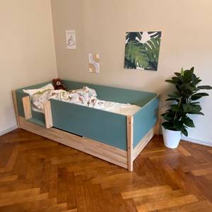 Cama para niños pequeños Montessori con listones, cama de plataforma de madera y cama de suelo, diseño elegante para niños más pequeños - Product Image 2