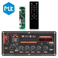 Module d'amplificateur stéréo numérique MP3 MLK avec subwoofer et double microphone pour karaoké, pour haut-parleur trolley 8-12 pouces