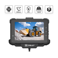 Tableta Robusta para Vehículos de 7 Pulgadas, Personalizada, con 4G, GPS, Bluetooth, IP67, Resistente a Golpes, Android 13, con 4 Entradas de Cámara para Operaciones Mineras