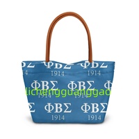 Sac fourre-tout réutilisable NCBW 100 pour sororité, sac de shopping design de haute qualité, sac de week-end