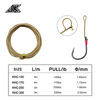Ligne d'assistance de pêche en Kevlar JKKHC, fibres d'aramide à âme creuse, 8X, haute résistance à la chaleur, haute résistance à la coupure
