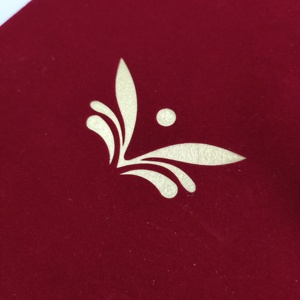 Carte de vœux personnalisée en velours bordeaux à motif cœur exquis, pour baptême, présentation, cadeaux, souvenirs, détails, mariage - Product Image 5