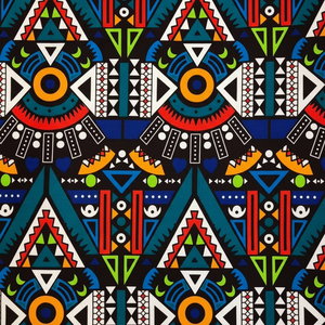 Tela estampada de algodón encerado de estilo africano, camisa tejida dobby colorida de 150gsm para niñas y niños para uso internacional - Product Image 1