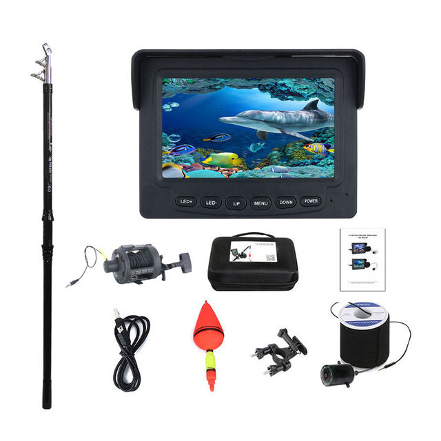 New 3+7 High Quality Portable Underwater Fishing Camera Waterproof Fishing Camera on the Rods