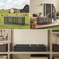 Cage à volailles multifonctionnelle pour jardin, enclos à poulets en fil métallique, enclos extérieur pratique pour lapins et petits animaux d'élevage
