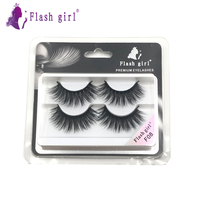 Flash Girl F Series 20 modèles de faux cils en vison, 2 paires de faux cils naturels, bande complète, vente en gros