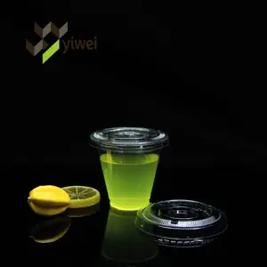 Whole selling 78mm pet disposable plastic customized water drinking cups for ice coffee fruit juice