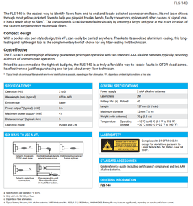 <span class=keywords><strong>Exfo</strong></span> FLS-140 fls140 trực quan lỗi định vị 2.5 mét phổ kết nối màu đỏ tươi laser ở 655 nm - Product Image 6