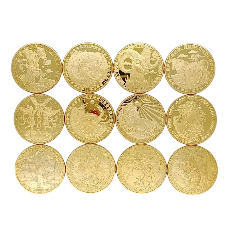 Custom Made Metal Game Tokens Personalized Game Souvenir Gold Plated Coin