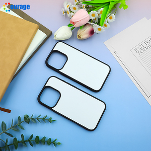 Pc + TPU chất liệu màu đen tùy chỉnh in ấn trống thăng hoa trường hợp điện thoại 2D khoảng trống thăng hoa điện thoại di động Trường hợp với tấm nhôm - Product Image 1