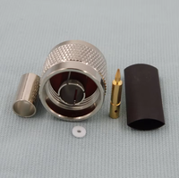 Câble LMR240 personnalisé, antenne IP67, fil électrique étanche, connecteur coaxial RF de type N mâle à sertir