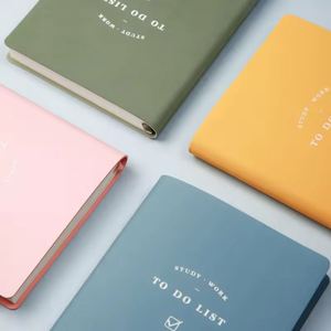 To Do List Notepad Small PU Leather <b>Notebook</b> Mini Daily Planner Schedule Book Office School Cute Stationery - Product Image 2