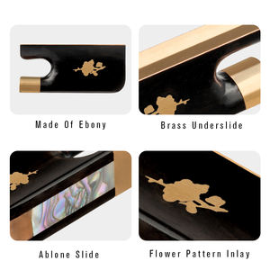 NAOMI 4/4 Cello Ebony Bow Frog Cello Bow Parts para reemplazo de <span class=keywords><strong>violonchelista</strong></span> - Product Image 6